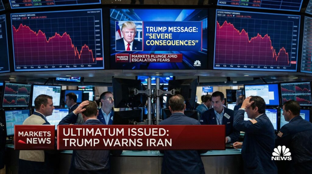 Ultimatum, escalade de l’Iran, message de Trump : des marchés financiers très secoués